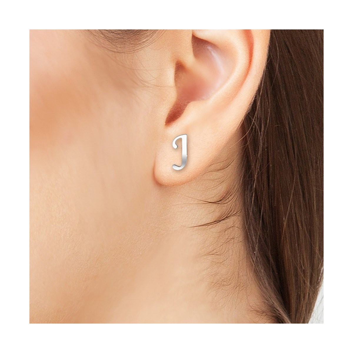 Boucles d'oreilles lettre J par SC Bohème - vue 2