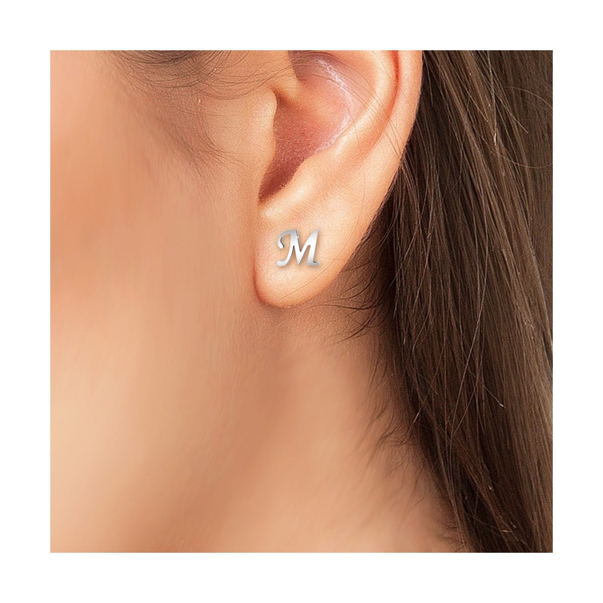 Boucles d'oreilles lettre M par SC Bohème - vue 2