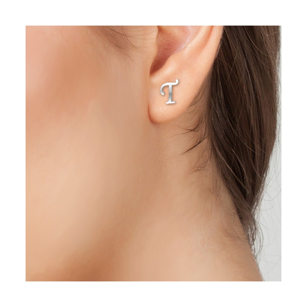 Boucles d'oreilles lettre T par SC Bohème - vue 2