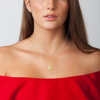 Parure fleur en acier inoxydable par SC Bohème