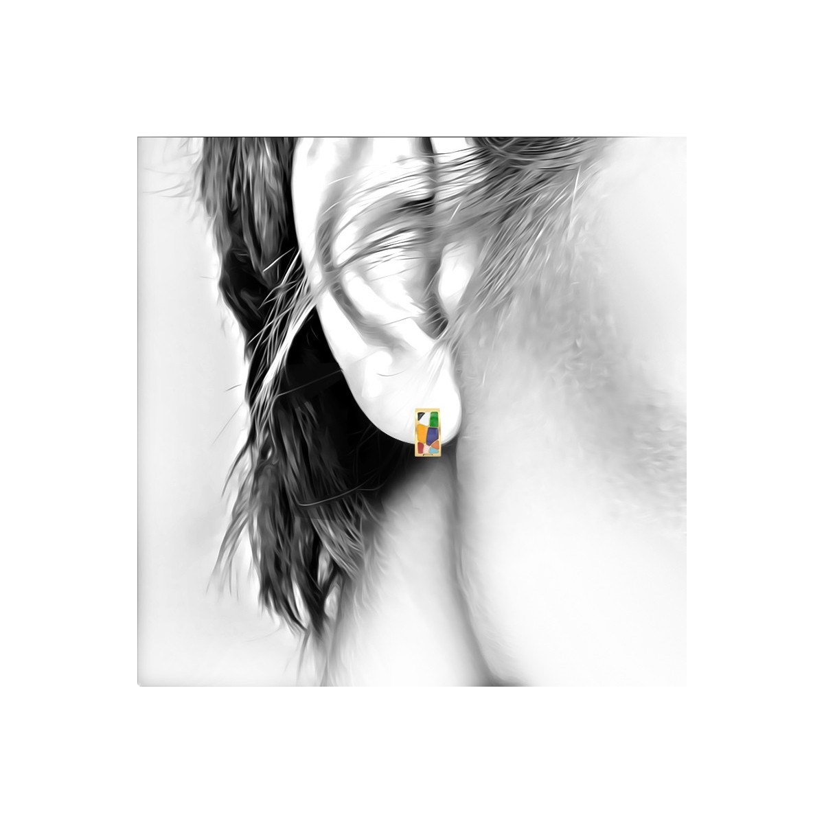 Boucles d'oreilles en acier inoxydable par SC Bohème - vue 3