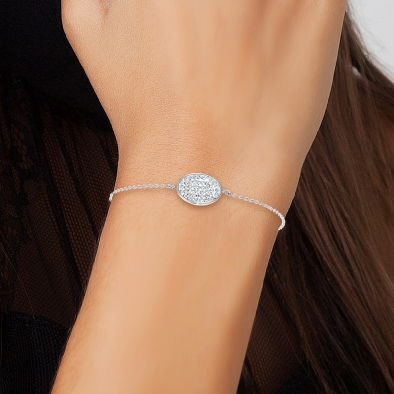 Bracelet en acier inoxydable SC Crystal Femme Bracelet rigide MATY