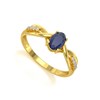 Bague ADEN Or 585 Jaune Saphir et diamants 1.32grs - vue V1