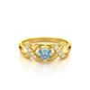 Bague ADEN Or 585 Jaune Aigue-Marine et diamants 2.684grs - vue V3