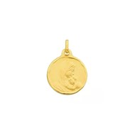 Médaille Brillaxis vierge en or jaune 9 carats