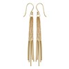 Boucles d'oreilles fines Brillaxis plaqué or - vue V1