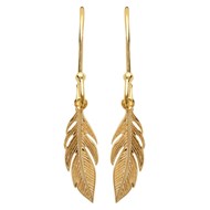 Boucles d'oreilles Brillaxis plumes pendantes