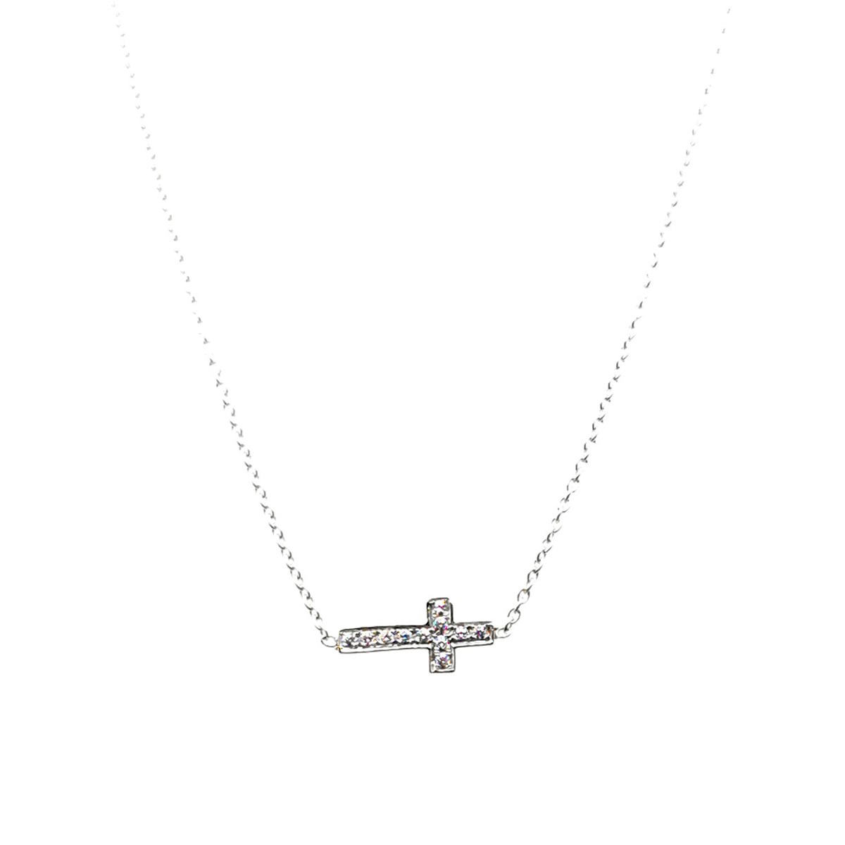 Collier Brillaxis croix empierrée