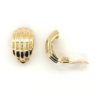 Boucles d'oreilles dorées forme coquillage à clips