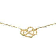 Collier Brillaxis coeur et infini 18 carats
