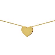 Collier Brillaxis coeur coulissant 9 carats