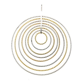 Boucles d'oreilles Orus argent bicolore 8 anneaux collection spiral