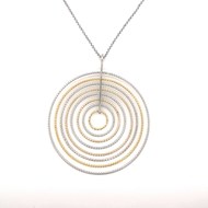 Collier Orus 8 anneaux argent bicolore collection spiral