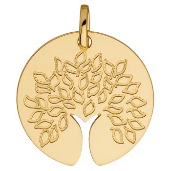 Médaille Brillaxis arbre de vie tronc découpé
or 18 carats