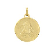 Médaille Brillaxis ronde ange or 18 carats