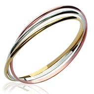 Bracelet jonc Brillaxis tricolore