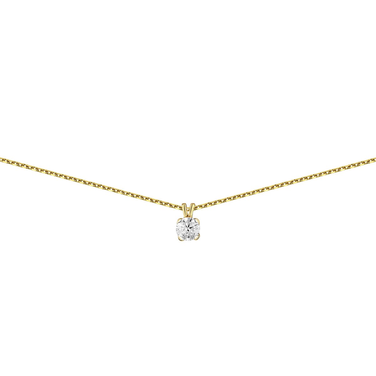 Collier solitaire diamant Brillaxis or 18 carats
0.30 ct
