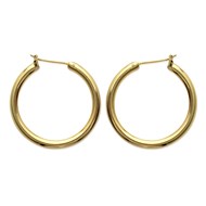 Créoles Brillaxis plaqué or fil rond
Diamètre 30mm