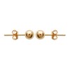 Boucles d'oreilles boules 6 mm plaqué or - vue V3