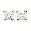 Puces d'oreilles Brillaxis plaqué or 3 mm - vue V1