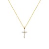 Pendentif Brillaxis plaqué or croix empierrée - vue V3
