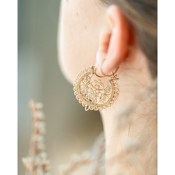 Boucles d'Oreilles Orientales Plaqué Or