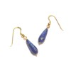 Boucles D'oreilles Lapis Lazuli Argent 925 Doré - vue V1