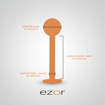 Piercing tragus en or blanc et cristal de Swarovski rose