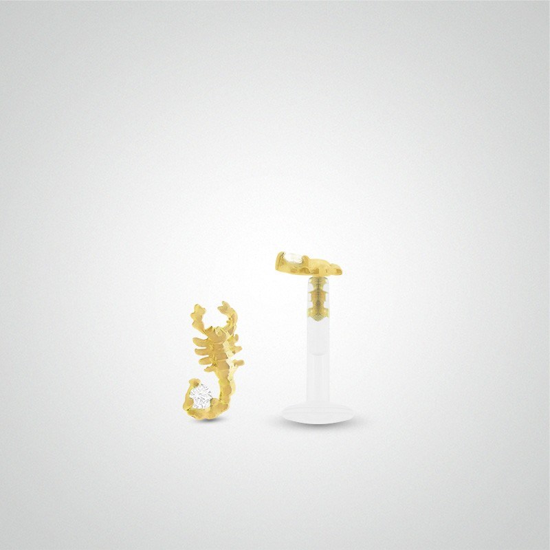 Piercing tragus scorpion en or jaune