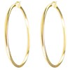 Boucles d'Oreilles Créoles Or 18 Carats 750/000 Jaune - 4cm - vue V1