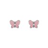 Boucles d'oreilles enfant Papillon en argent 925 - vue V1