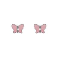 Boucles d'oreilles enfant Papillon en argent 925