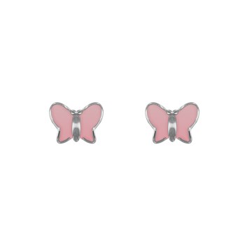 Boucles d'oreilles enfant Papillon en argent 925