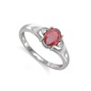 Bague ADEN Or 585 Blanc Rubis et diamants 1.382grs - vue V1