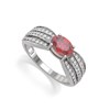 Bague ADEN Or 585 Blanc Rubis et diamants 2.89grs - vue V1