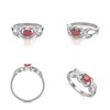 Bague ADEN Or 585 Blanc Rubis et diamants 2.684grs - vue V2