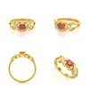 Bague ADEN Or 585 Jaune Rubis et diamants 2.684grs - vue V2