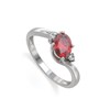 Bague ADEN Or 585 Blanc Rubis et diamants 1.58grs - vue V1