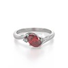 Bague ADEN Or 585 Blanc Rubis et diamants 1.58grs - vue V3