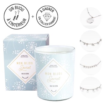 Bougie Bijou Armband argenté - Katoen voile geur - 40u