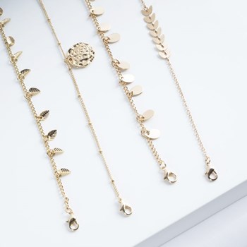 Bougie Bijou Armband doré - Katoen voile geur - 40u