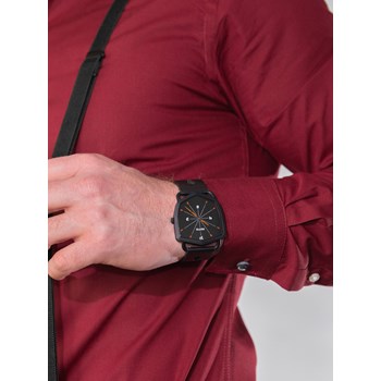 Black Reverso - Cuir Perforé Noir