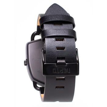 Black Reverso - Cuir Perforé Noir