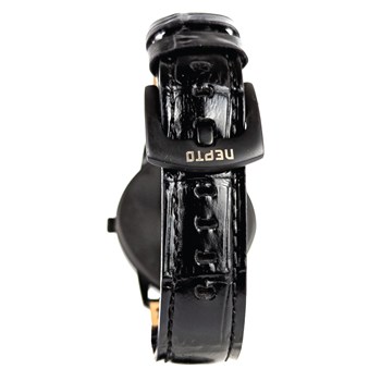 Black Flower - Cuir Croco Noir