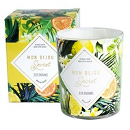 Bougie Bijou Collier doré - Parfum Zeste d'agrumes - 40h