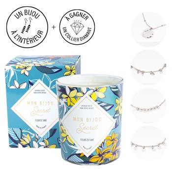 Bougie Bijou Armband argenté - Tiare bloem geur - 40h