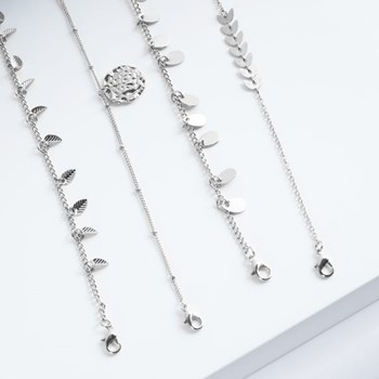 Bougie Bijou Armband argenté - Tiare bloem geur - 40h