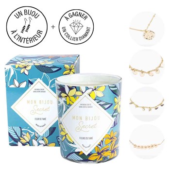 Bougie Bijou Armband doré - Tiare bloem geur - 40h