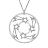 Collier étoile Filante Argent Glitter Blanc - vue V2