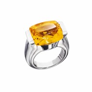 Bague Maia Argent Pierre Citrine